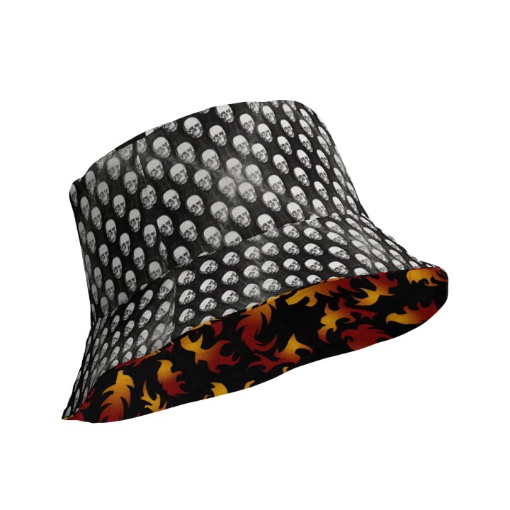 Skulls and Flames Buckethat product image (1)