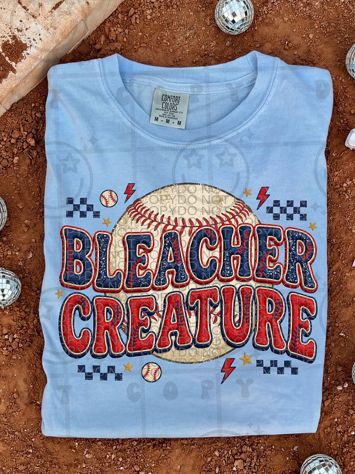 Bleacher Creature Faux Embroidery Baseball DTF Transfer product image (1)