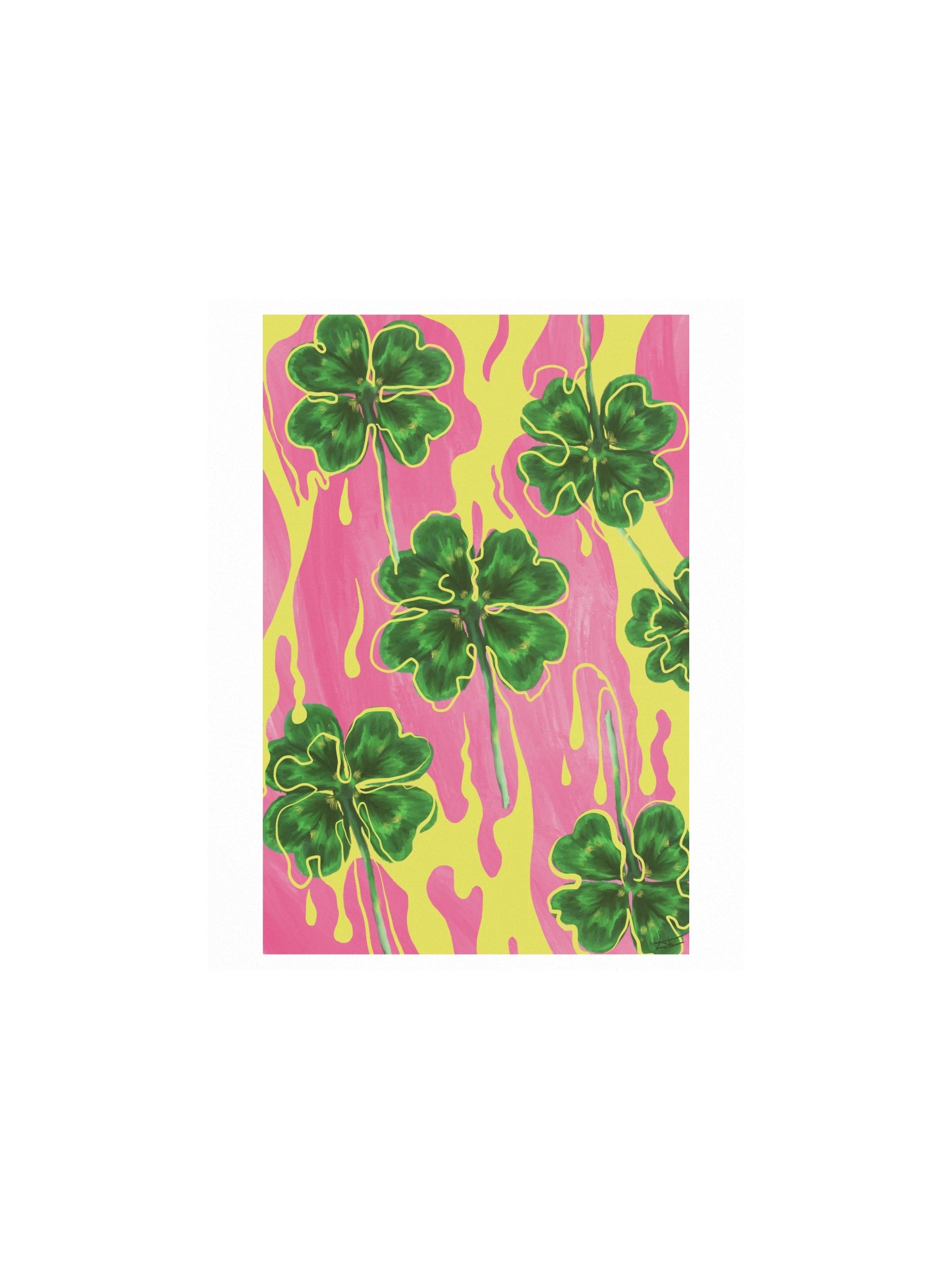 Four-Leaf Clover Mini Poster | Lucky Charms Collection product image (1)