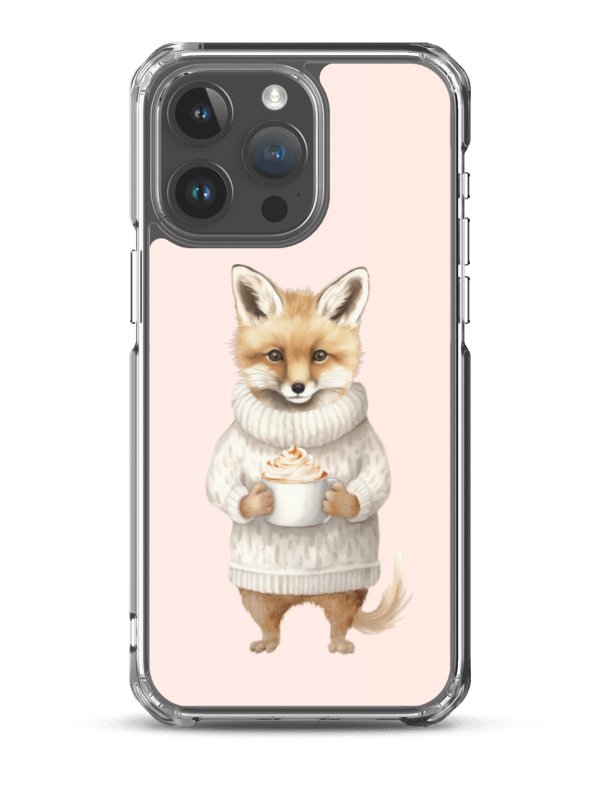 Cozy Fox Knitted Sweater iPhone Clear Case product image (1)