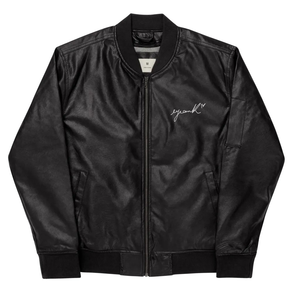 EYEAMKI Black Bomber Jacket product image (1)