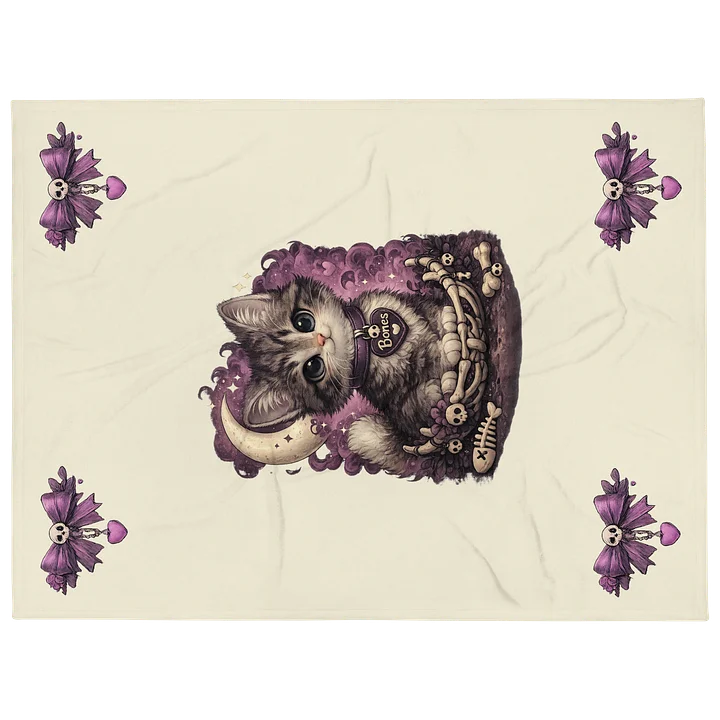 ''Bones the Cat'' Throw Blanket by Allcolor product image (1)