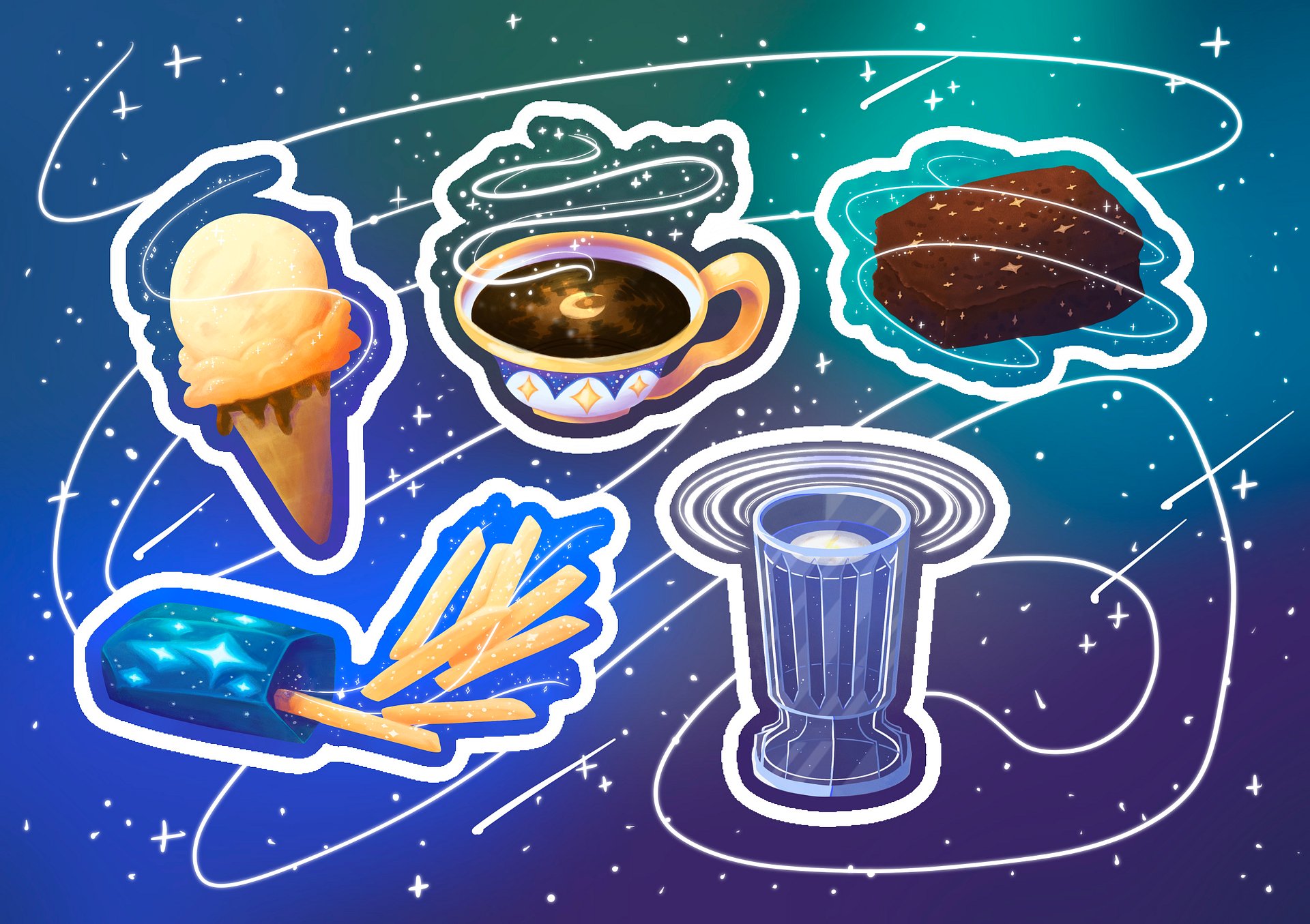 Celestial Café, Sticker Sheet I product image (1)