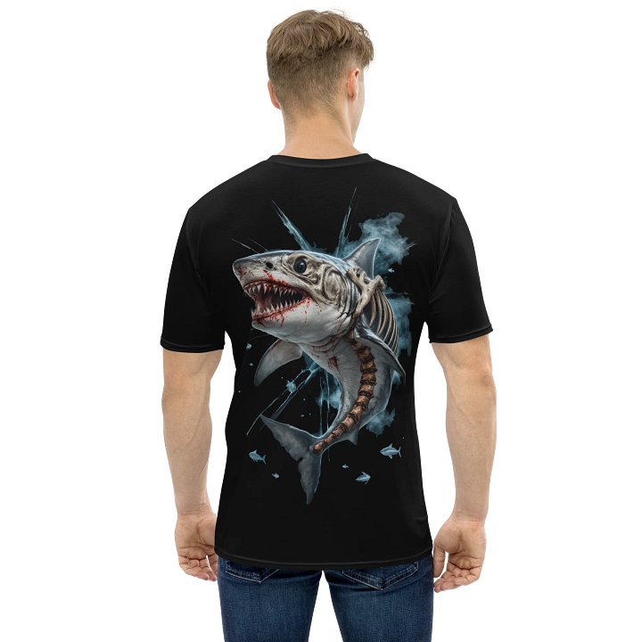 Mecha Shark Attack T-Shirt – Horror Sci-Fi Graphic Tee product image (1)
