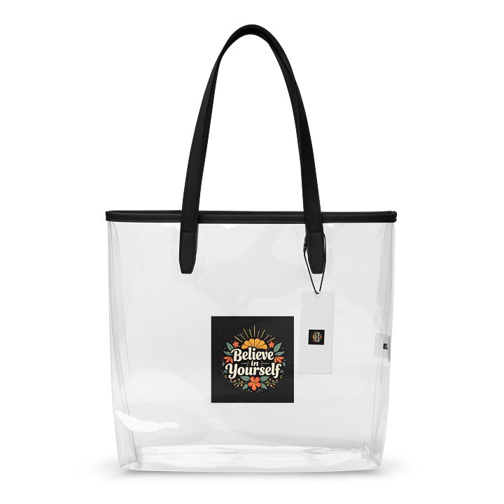 Believe in Yourself Floral Clear Tote Bag product image (1)