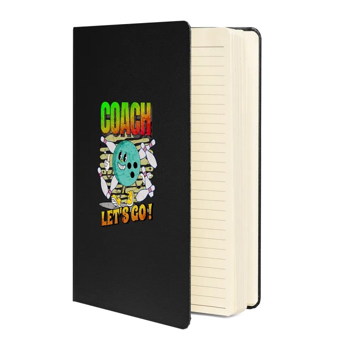 Retro Mascot Coach Bowling Motivational Hardcover Journal product image (2)