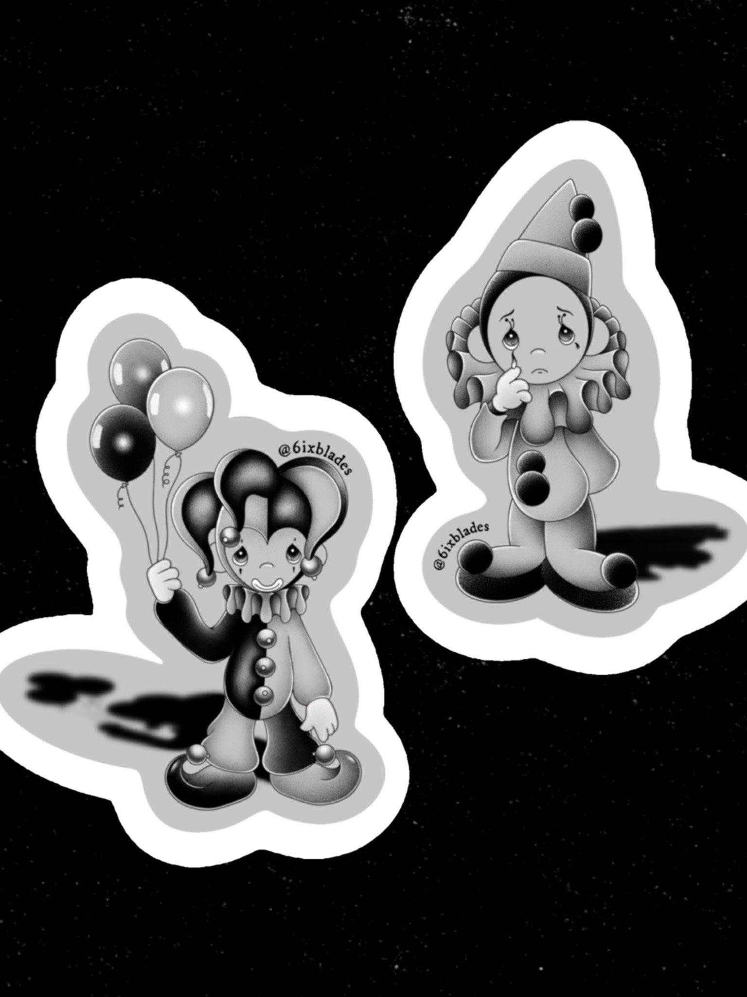 6ixblades Clown Sticker Pack product image (4)