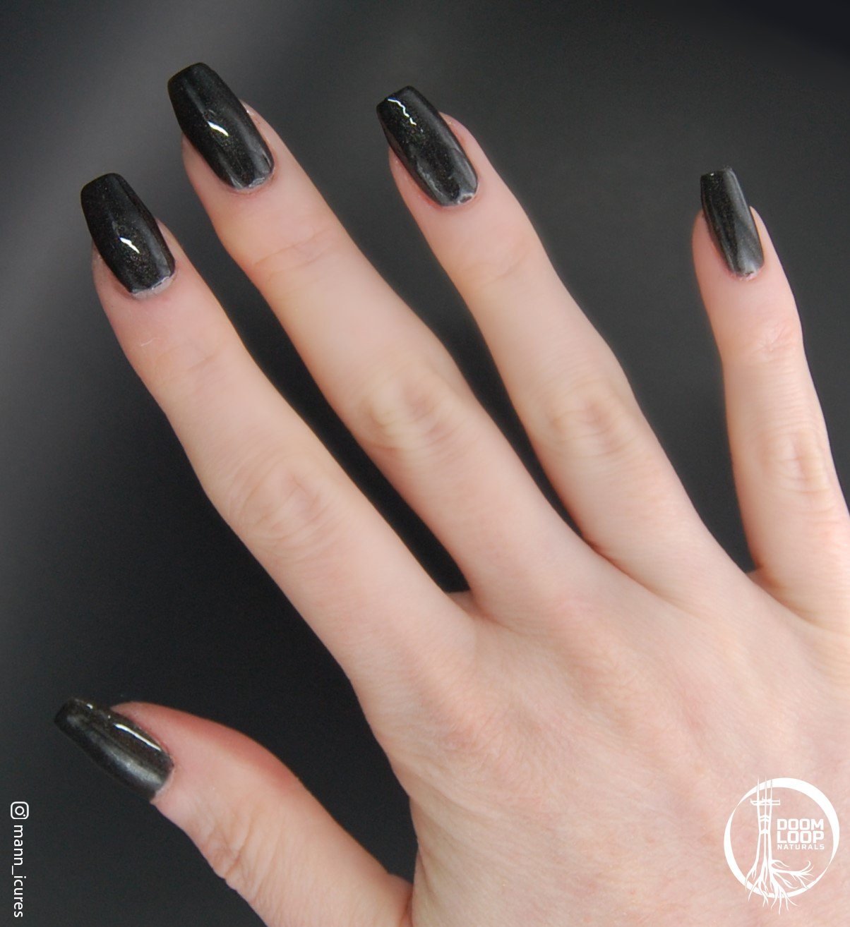 2 AM - Black Holo Sparkle Nail Polish product image (6)