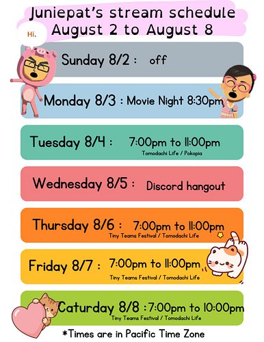 Hope you have a great week! We're excited for the Tiny Teams Festival that starts on August 6!