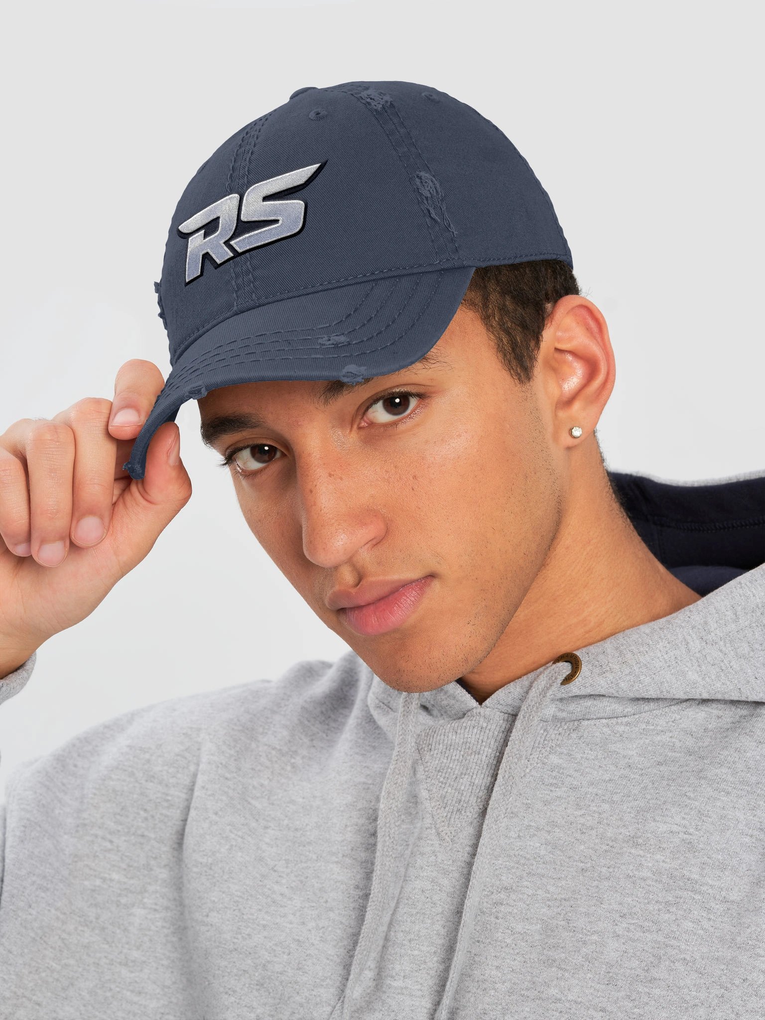 RS Metallic Logo Distressed Dad Hat product image (18)