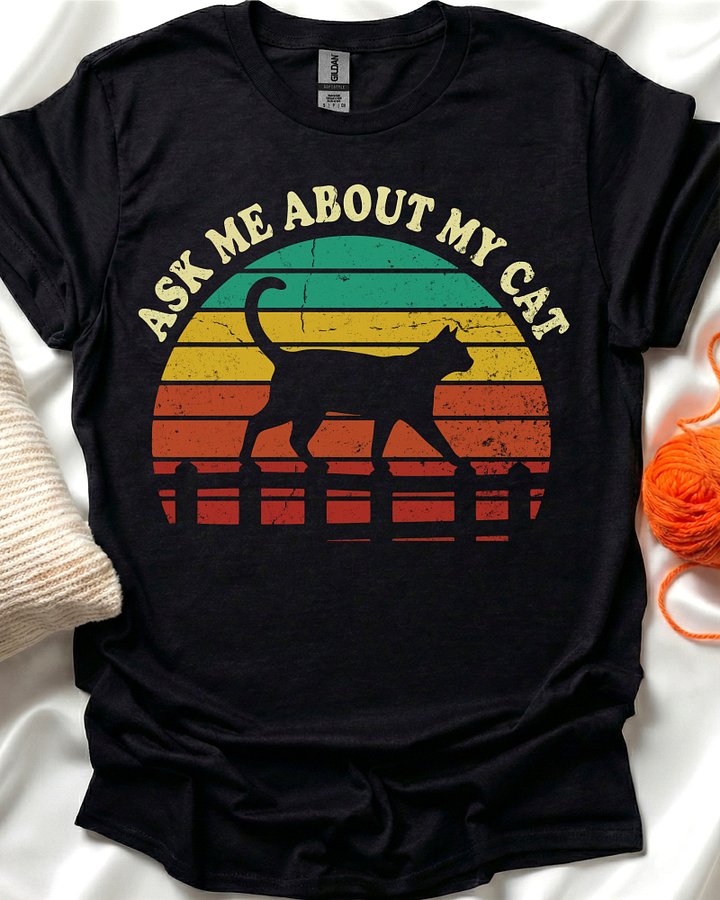 Ask Me About My Cat T-Shirt product image (2)