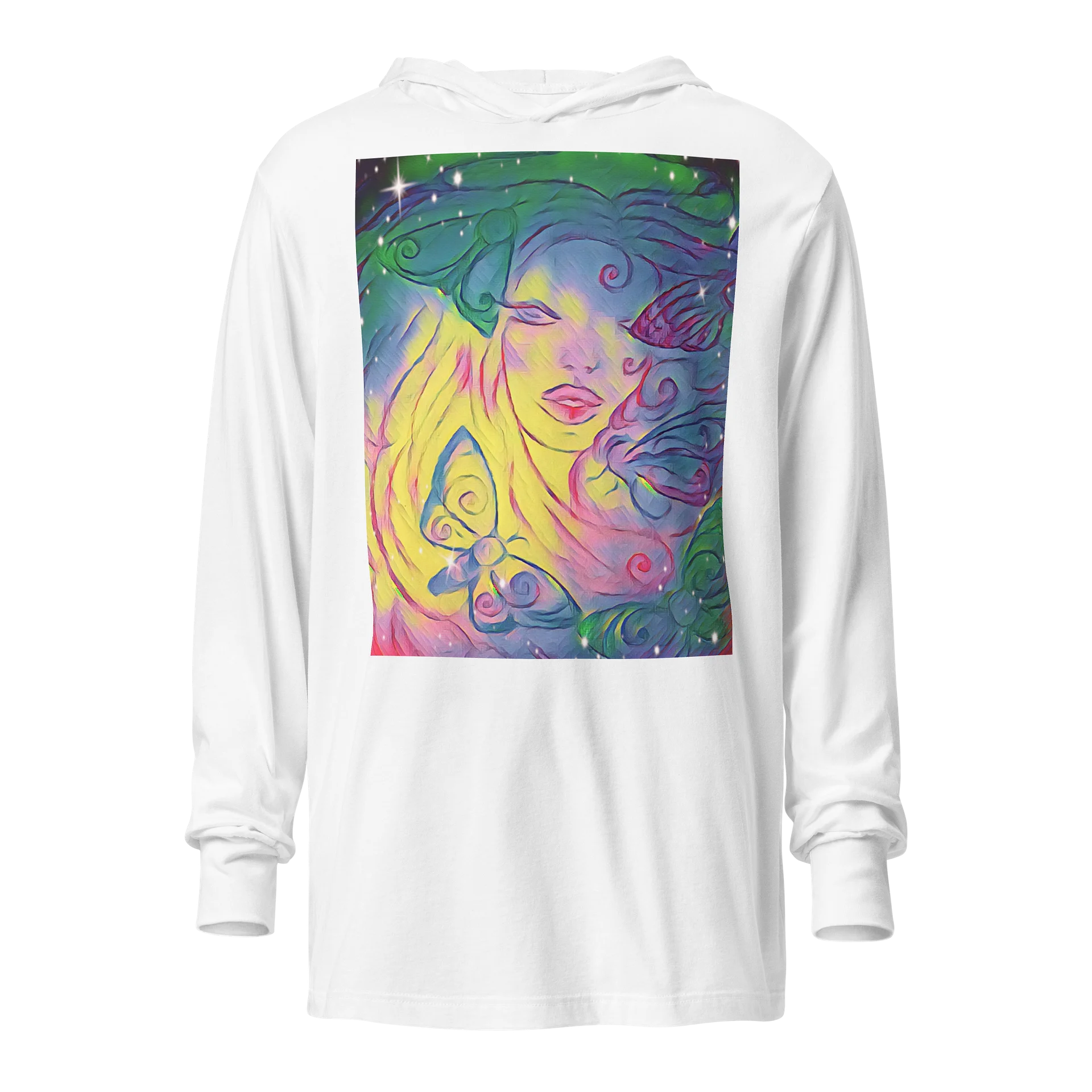 Radiant Rainbow Moth Hooded Longsleeved Tee product image (7)