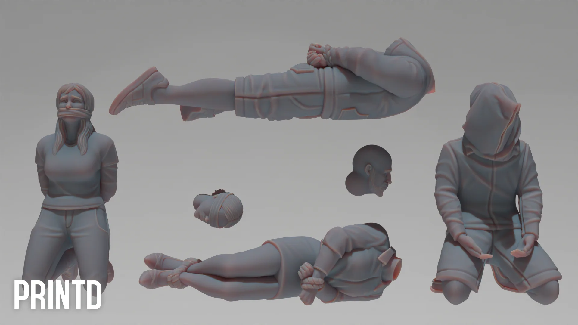 28mm Civilians - Modern Warfare Wargame Hobby Resin Scale Models product image (4)