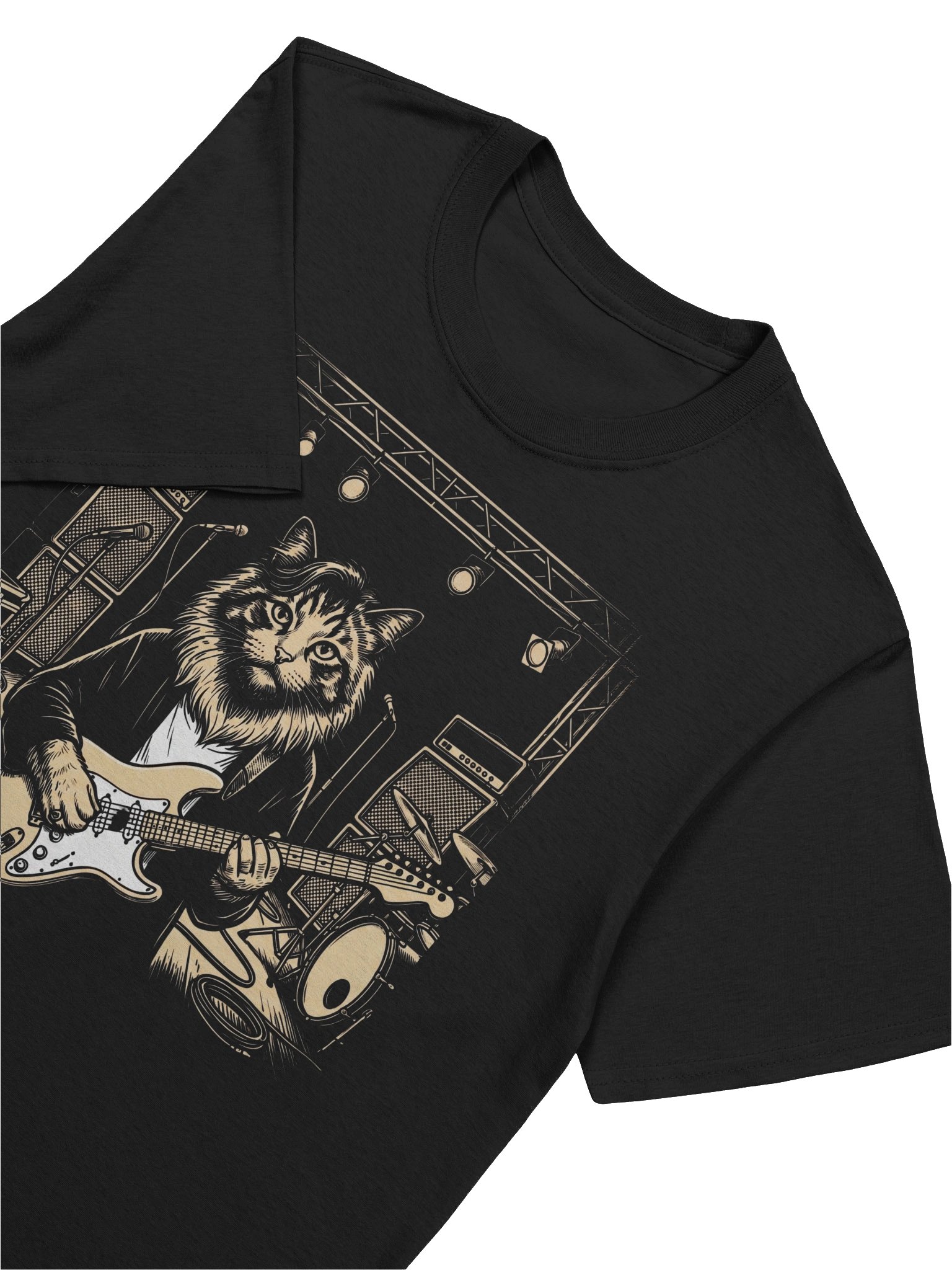 Clapton Cat Guitar T-Shirt | Funny Rock Music Cat Tee product image (5)
