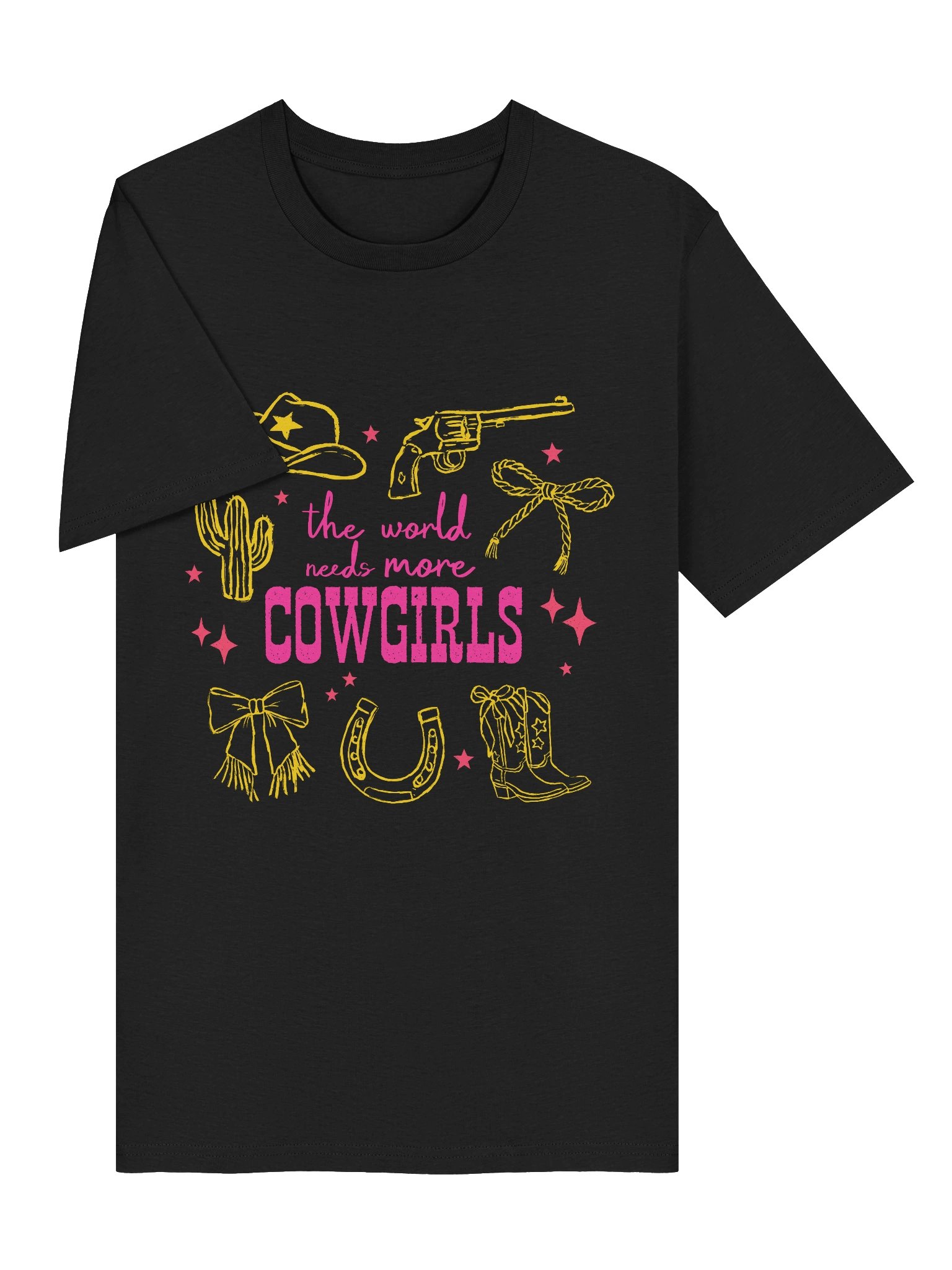 Cowgirl Illustration Organic T-Shirt product image (2)