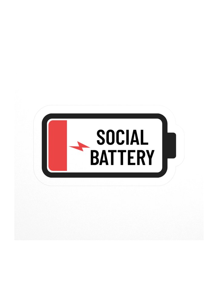 "Social Battery on Low" Sticker product image (1)