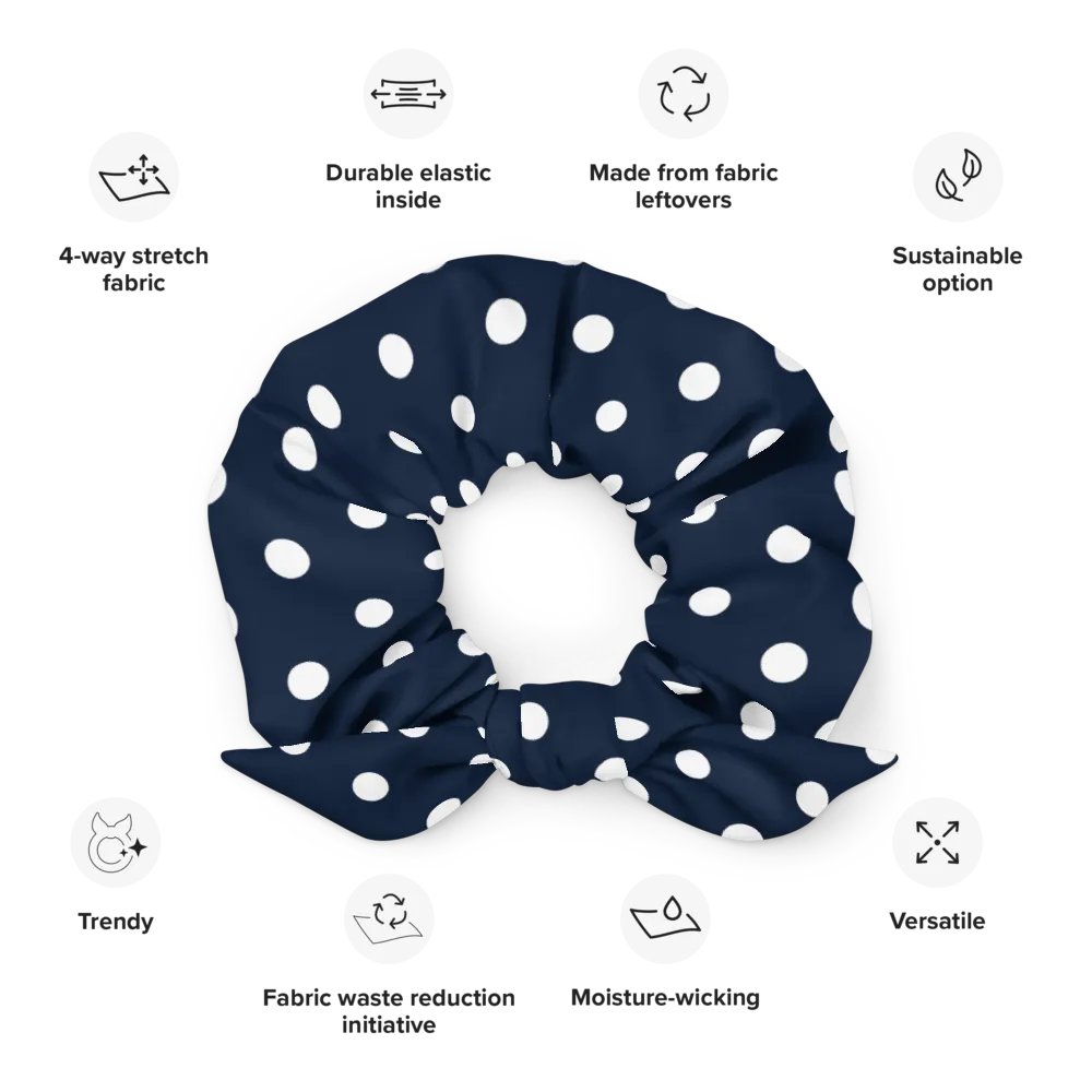 Navy Polka Dot Dream All-Over Print Scrunchie product image (12)