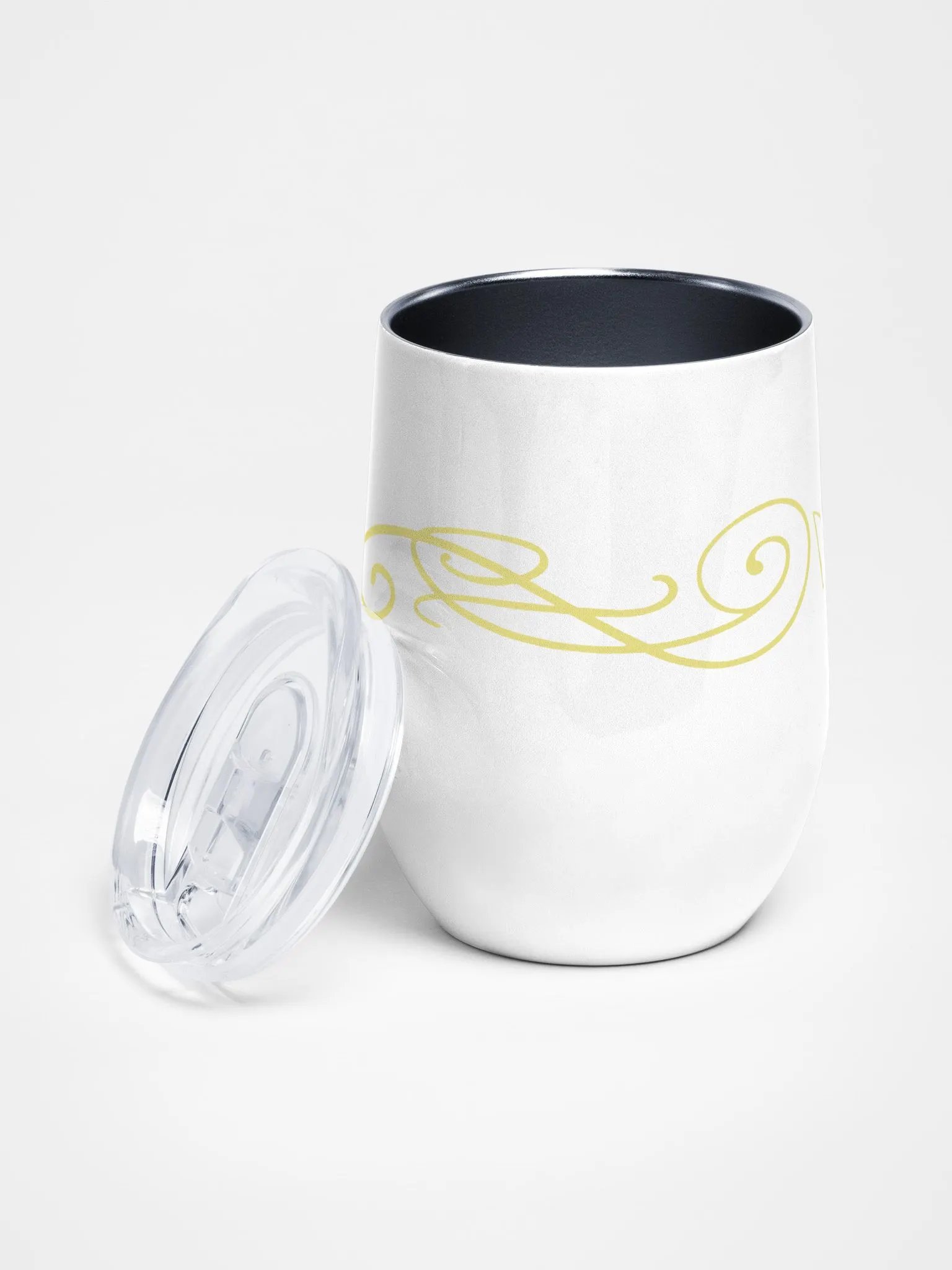 White-Gold Ornate Steel Cup product image (3)
