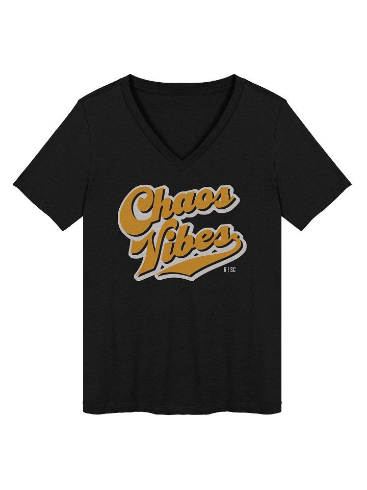Chaos Vibes V-Neck T-shirt (Orange) product image (1)