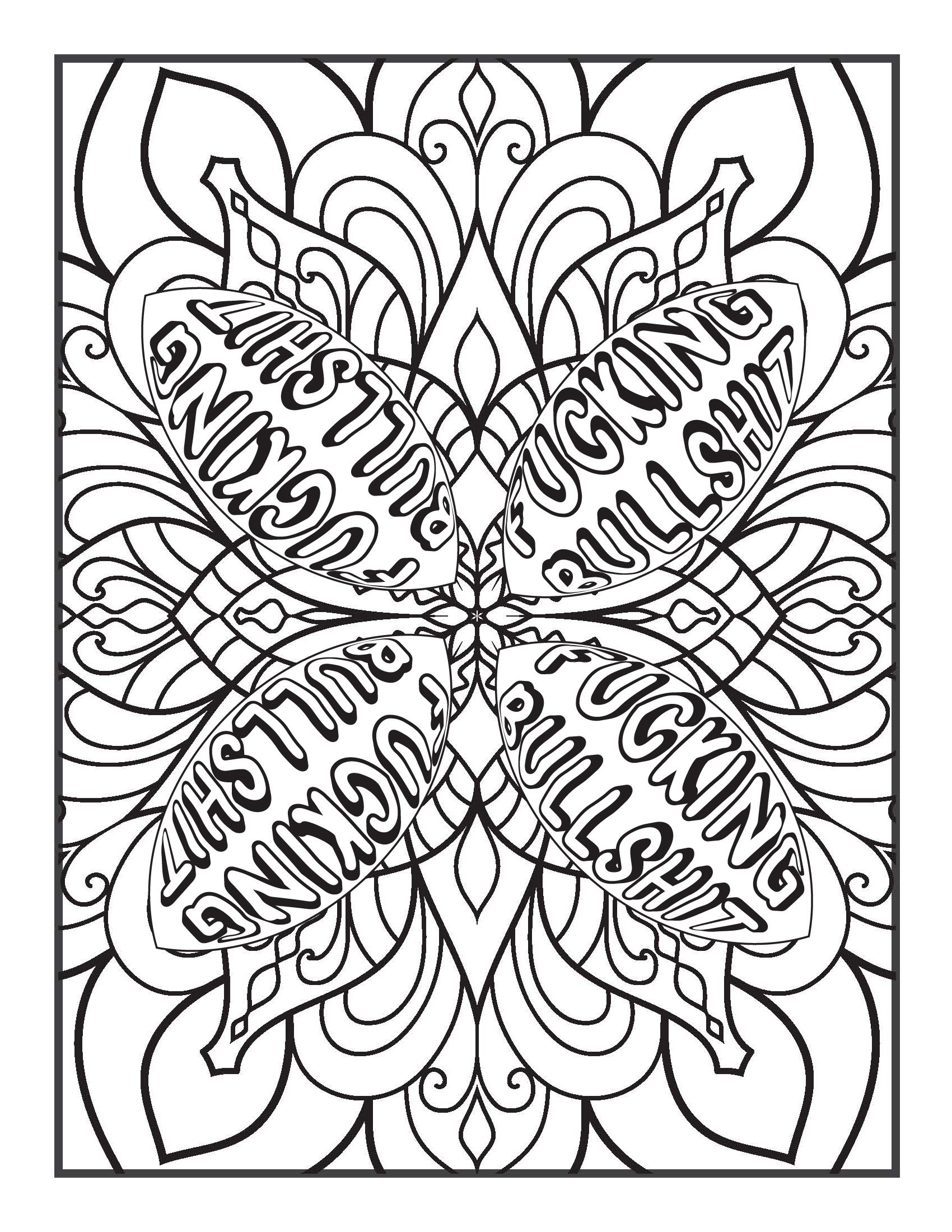 Art & Expletives, The Angry Swears Version- Swear Word Coloring Book for Adults | Printable | Cuss Words | Sweary Phrases | Curse Words product image (4)