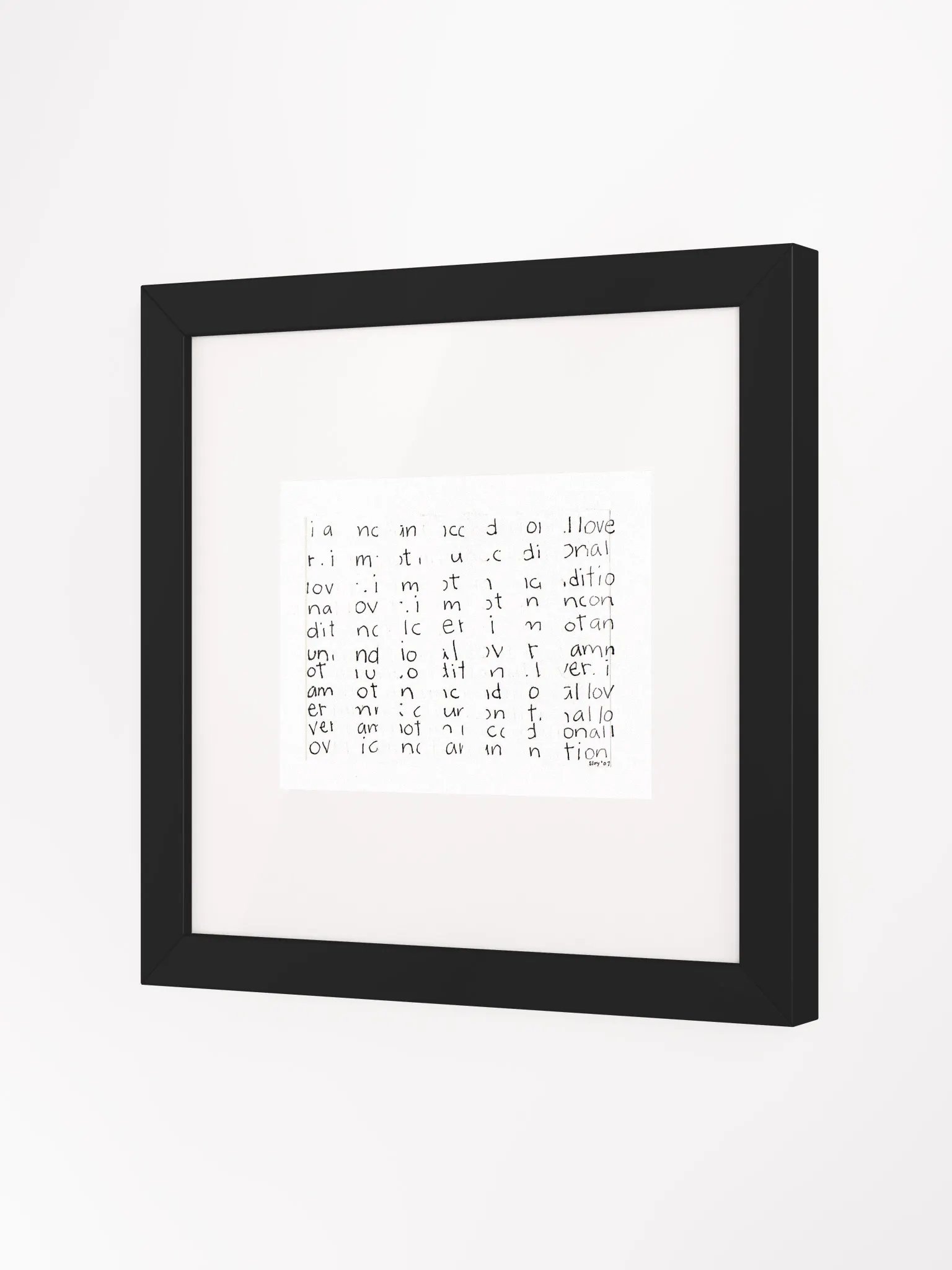 unconditional lover Panel Card Print Framed product image (2)