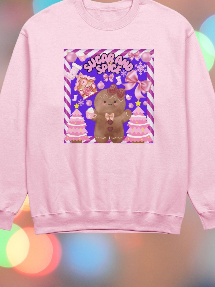 Sugar and Spice Gingerbread Sweatshirt (Pink) product image (2)
