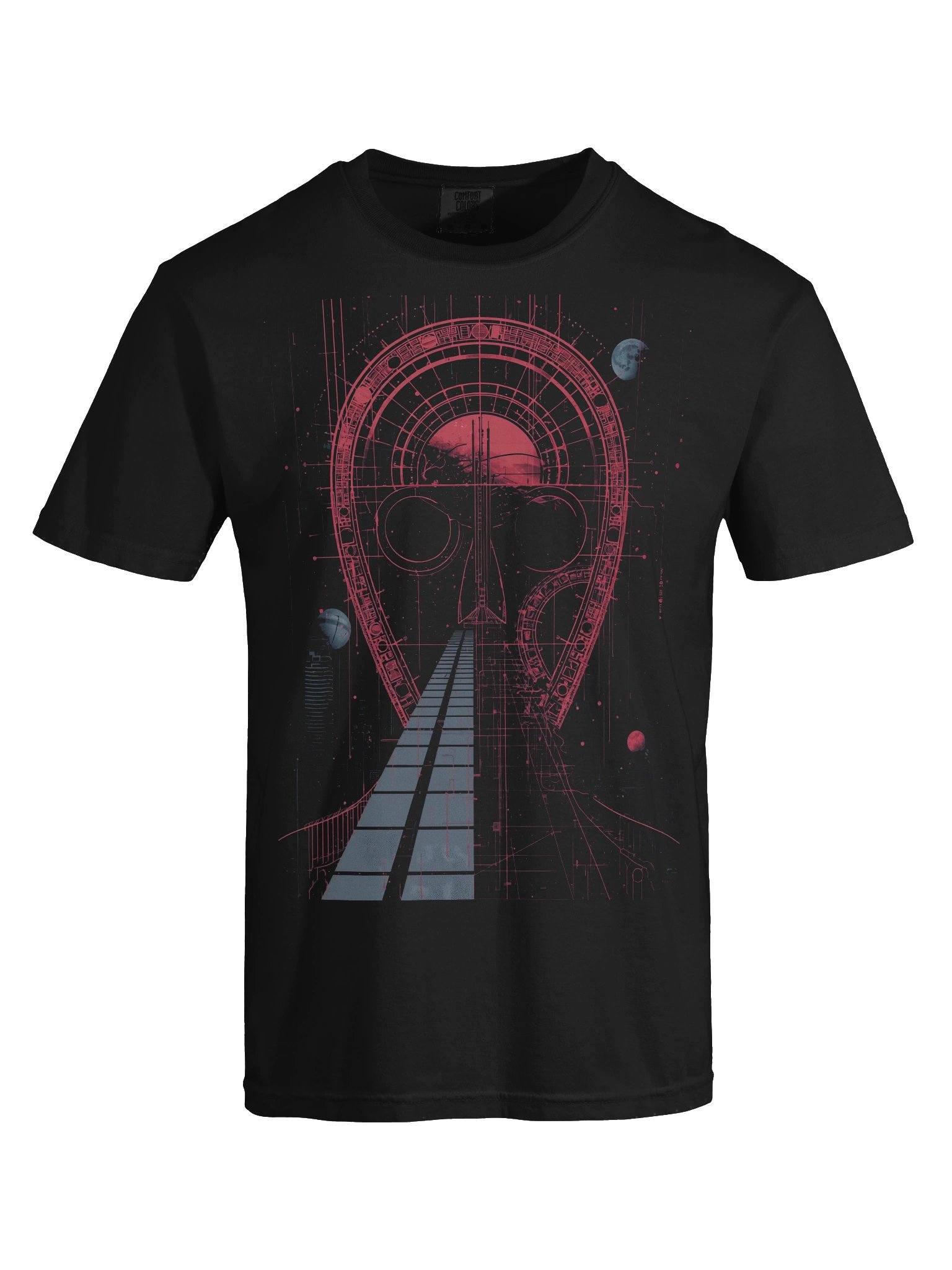 Cyber Skull Wireframe Heavyweight T-Shirt product image (2)