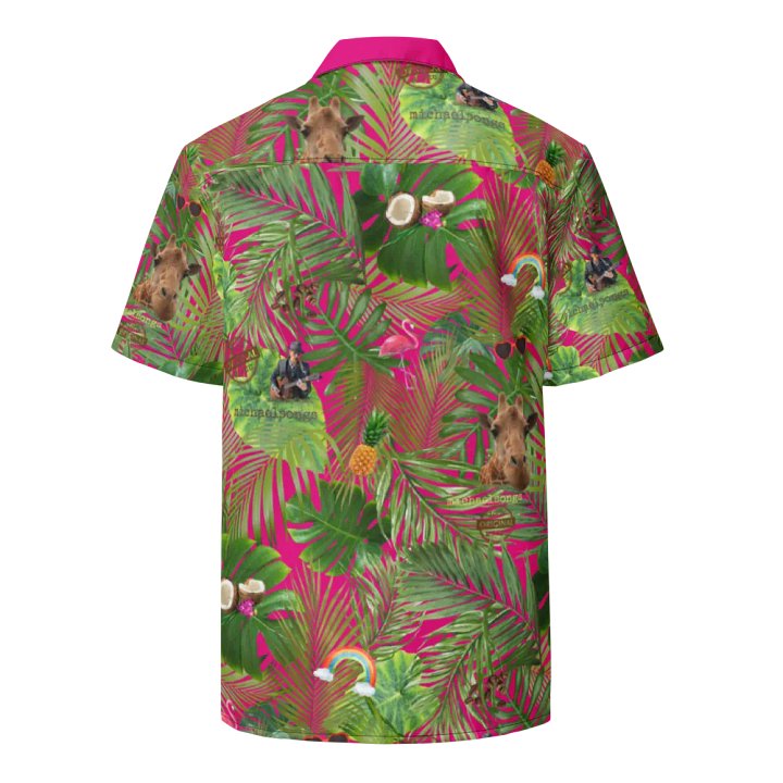 hawaiian shirt w/exclusive tropical pattern on flamingo product image (2)
