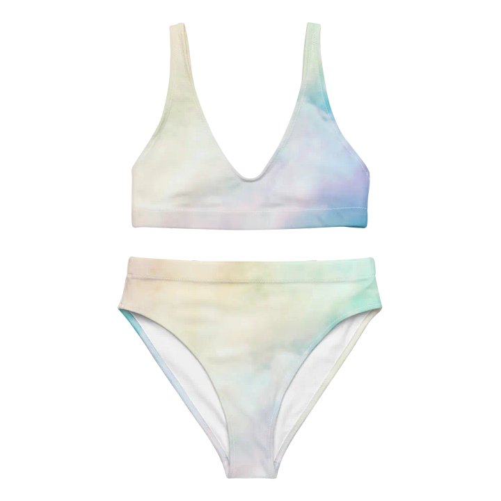 Blur cloud rainbow Design High Waisted Bikini - V1 product image (2)