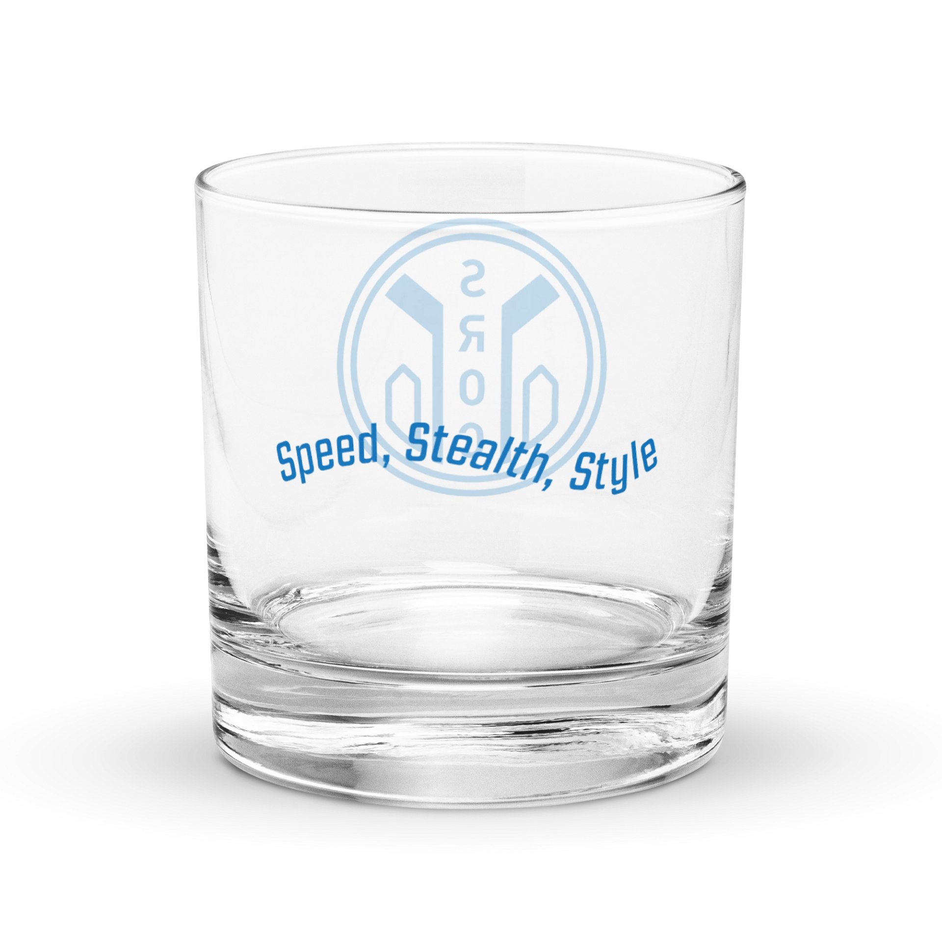 Speed, Stealth, Style Rocks Glass product image (2)