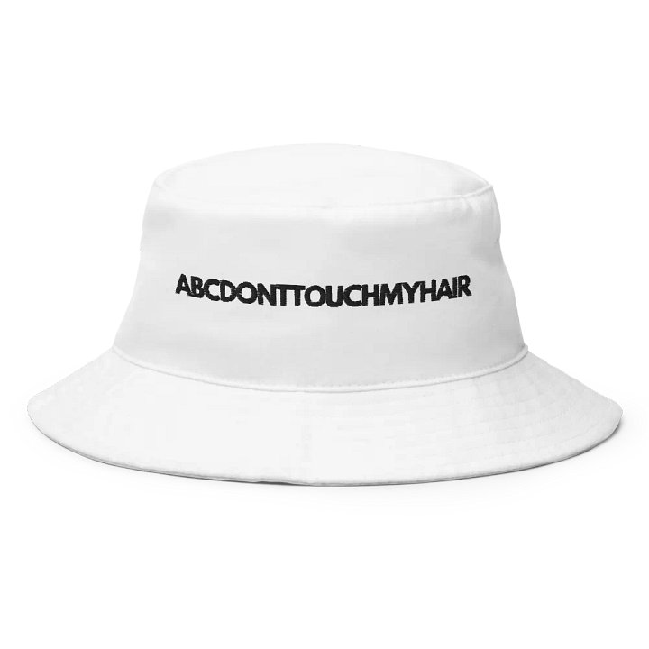 ABC Don't Touch My Hair Bucket Hat (white) product image (1)