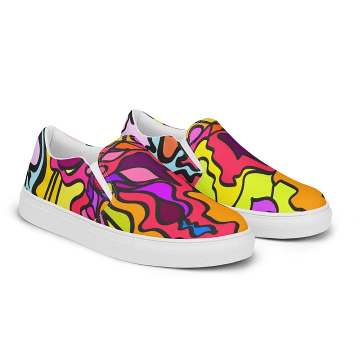 Energize Your Style with Abstract Canvas Shoes - Wave at Sunset product image (2)