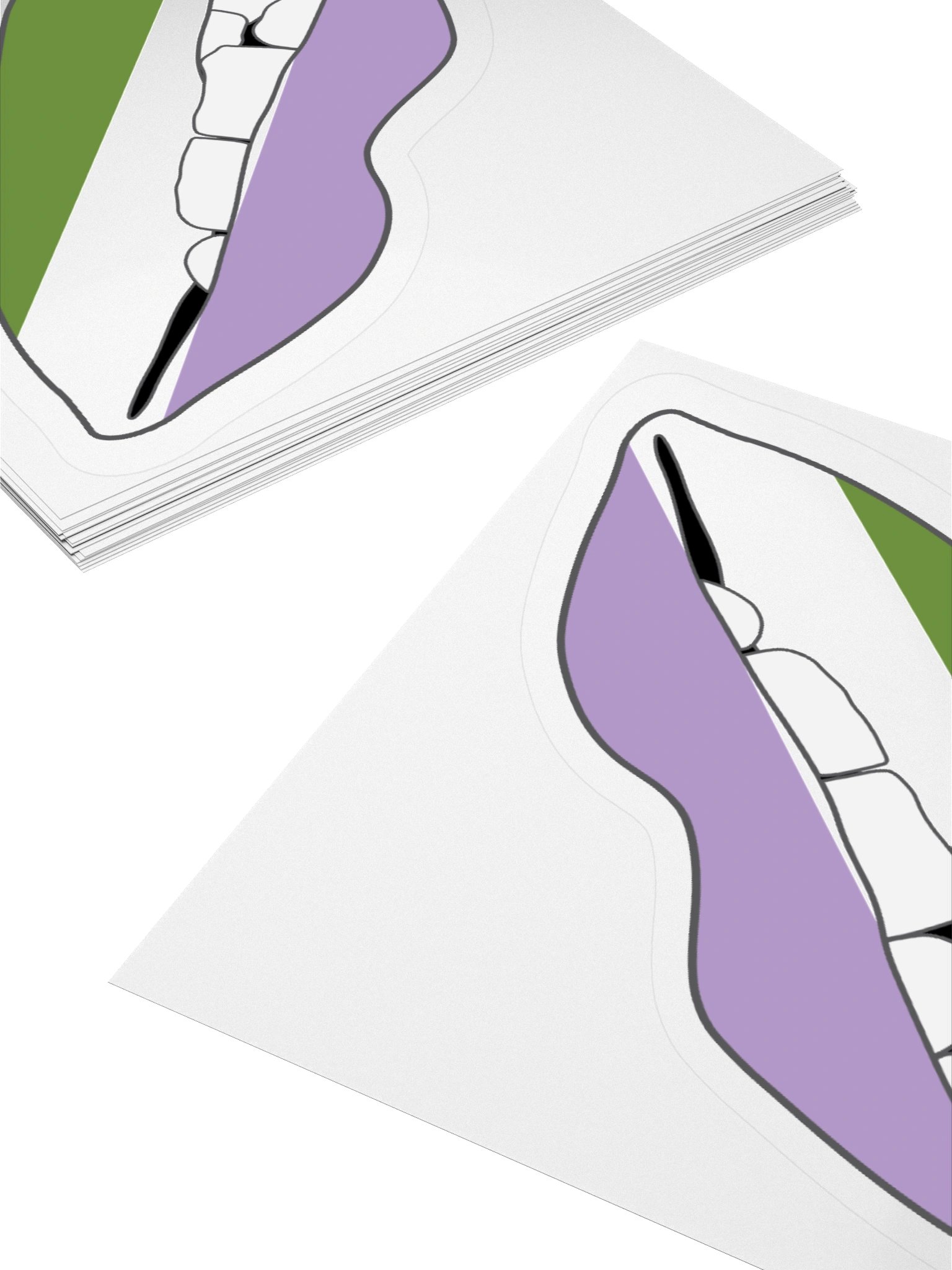 Genderqueer Pride Flag Biting Lips Sticker product image (11)