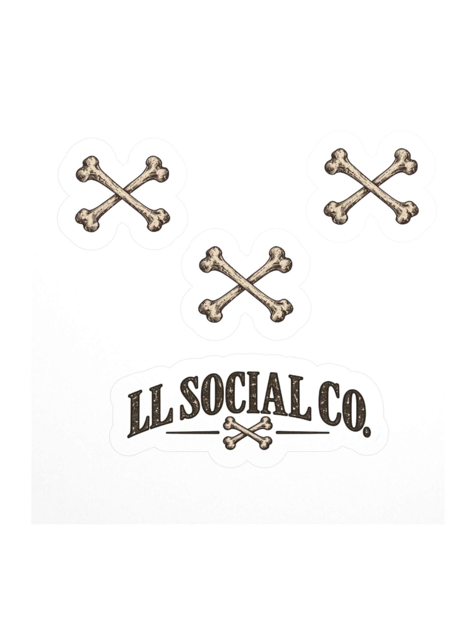 LL Social Co. Skellie Bones Sticker Set — 4 Piece product image (1)