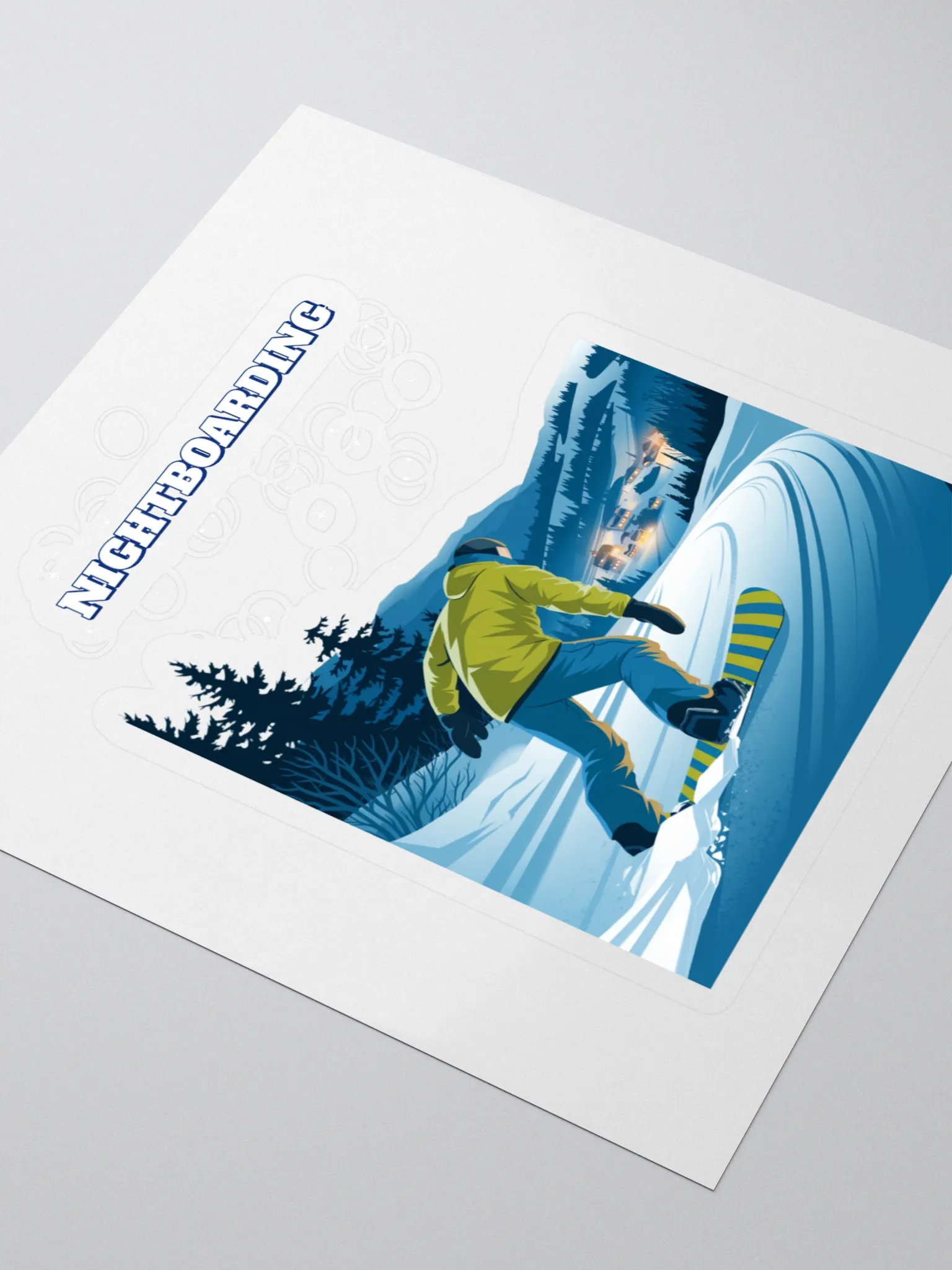 Nightboarding - Midnight Snowboarding Sticker product image (3)