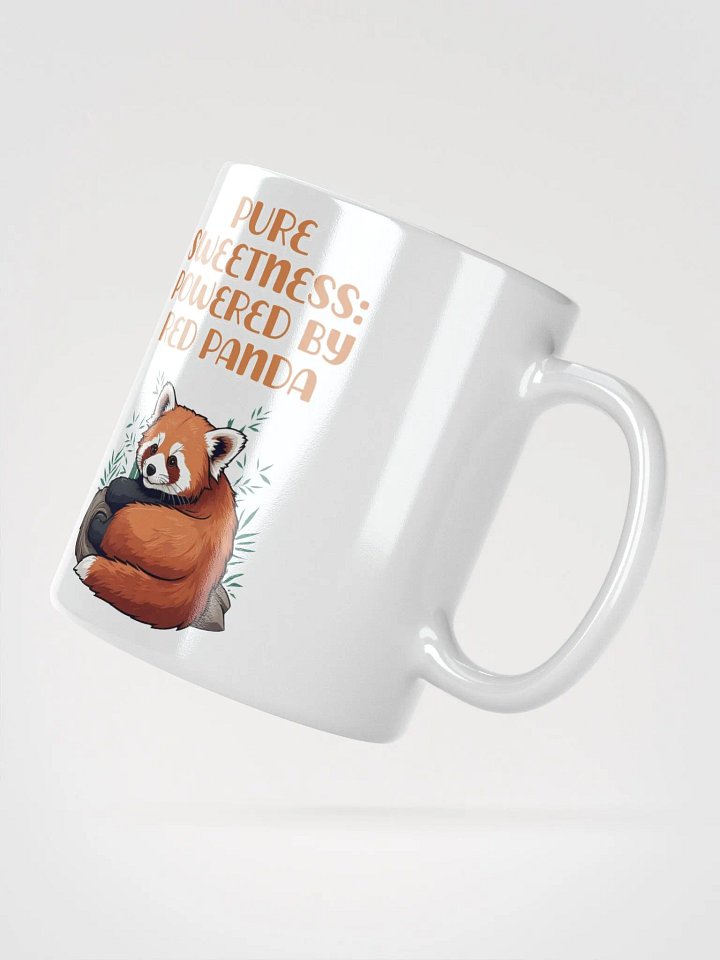 Pure Sweetness: Powered By Red Panda - Cute Animal Design White Mug product image (6)