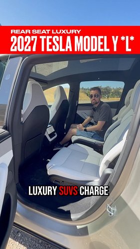 Check out the *Standard* Rear Seat Luxury in the NEW 2027 Tesla Model Y L!

#tesla #teslamodelyl #carreview #cars #carconfect...
