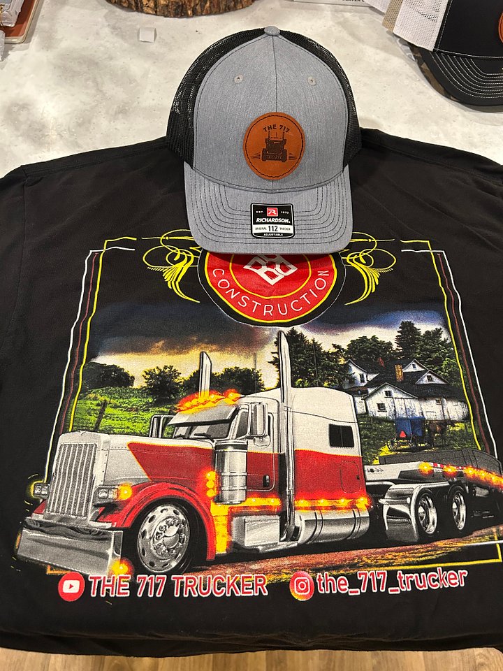 717 Trucker Grey/black Adjustable Hat product image (1)
