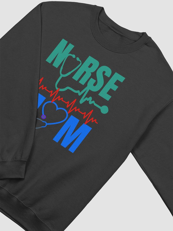 Nurse Mom Heartbeat Crewneck Sweatshirt product image (15)
