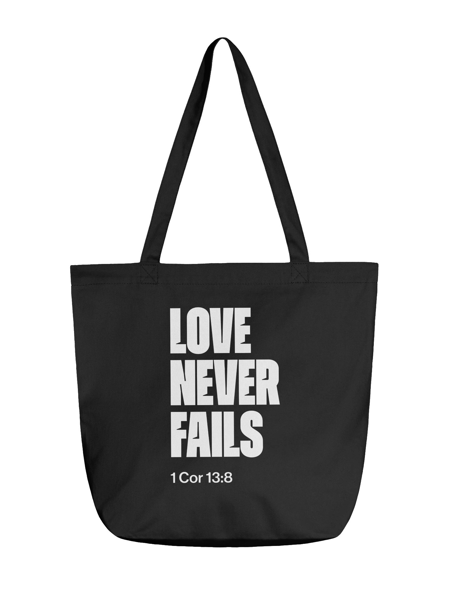 Love Never Fails Tote Bag product image (1)