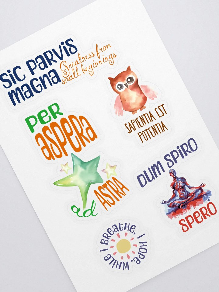 Motivational Latin Quotes Sticker product image (1)