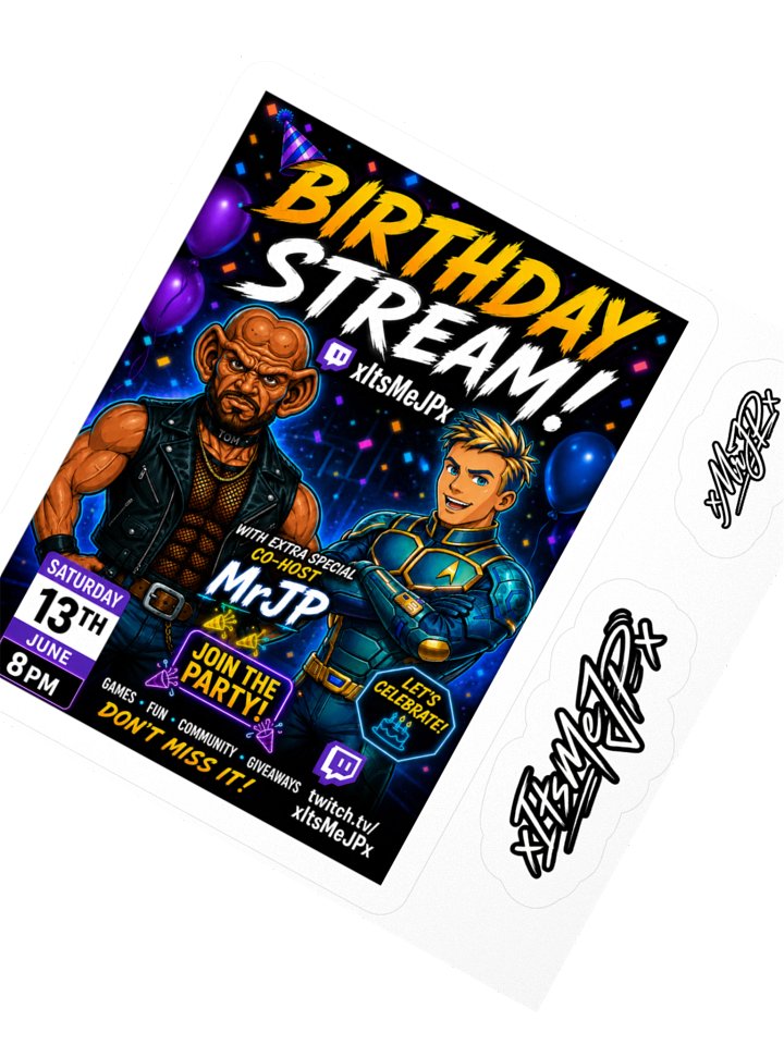 JP Bday Poster Stickers product image (2)