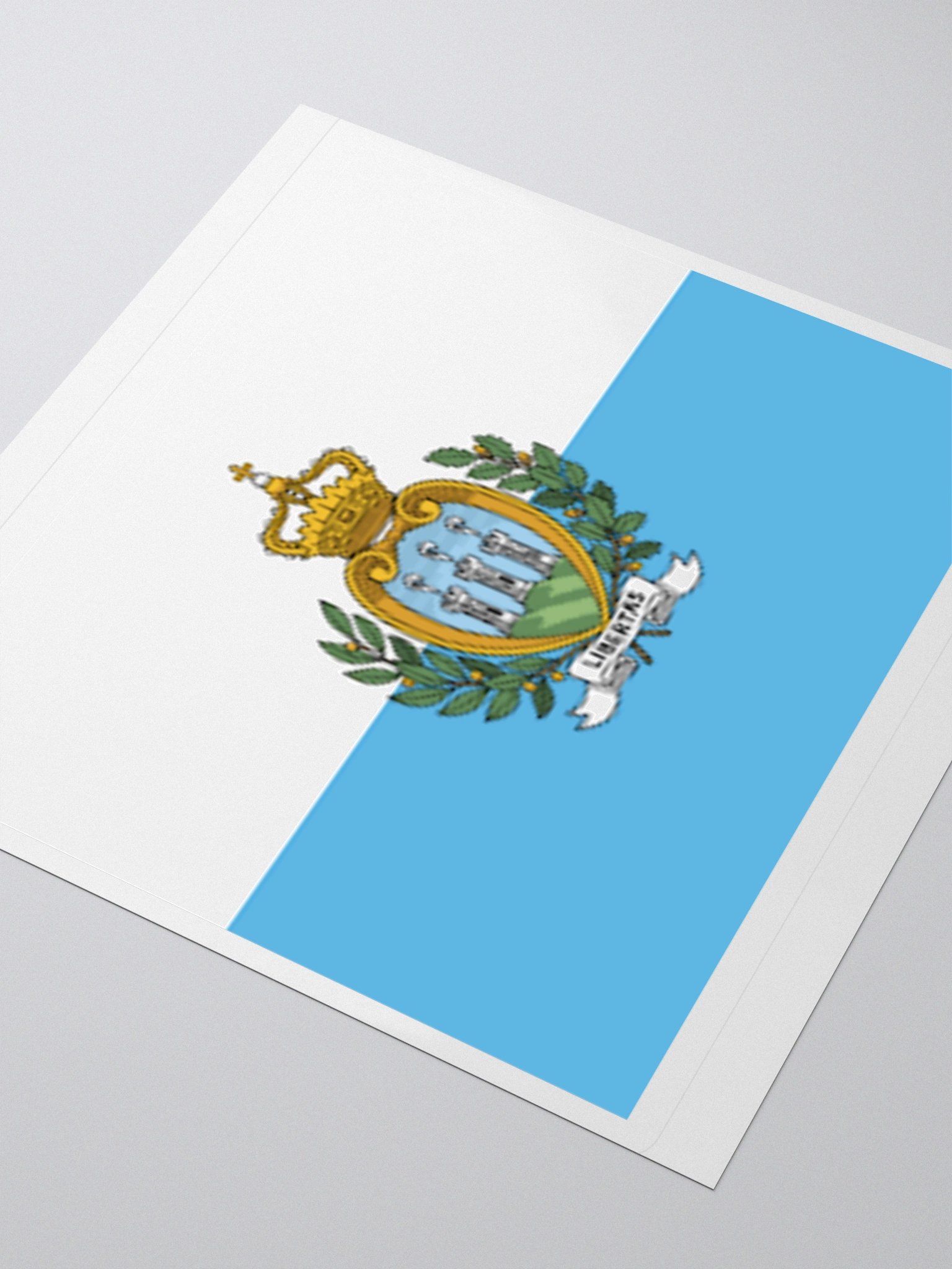 San Marino Flag Sticker - Durable Vinyl for Indoor Use - Multiple Sizes product image (8)