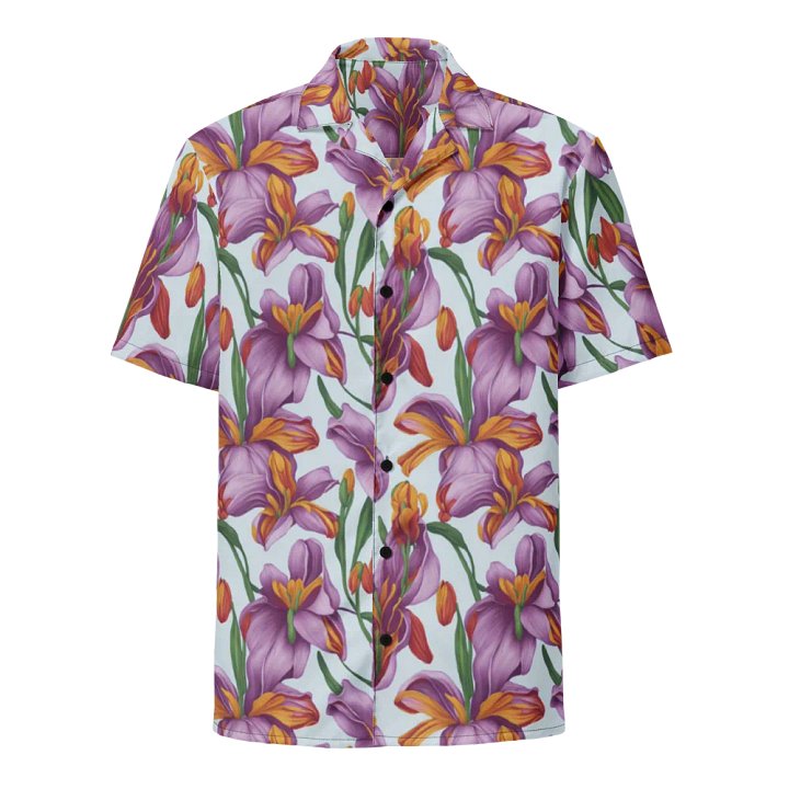 Floral Pattern Peruvian Lily Flowers Hawaiian Shirt product image (1)