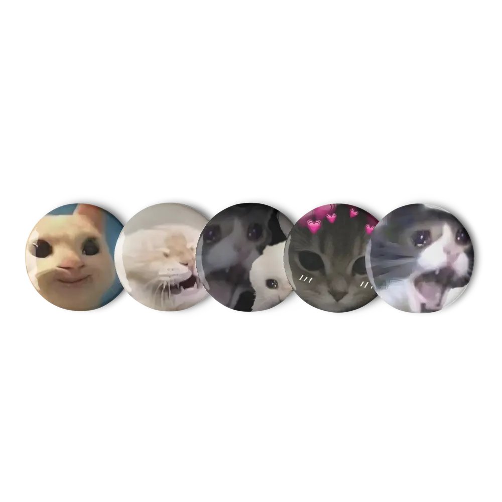 Set of Pin Buttons: Meme Cats 49 product image (11)