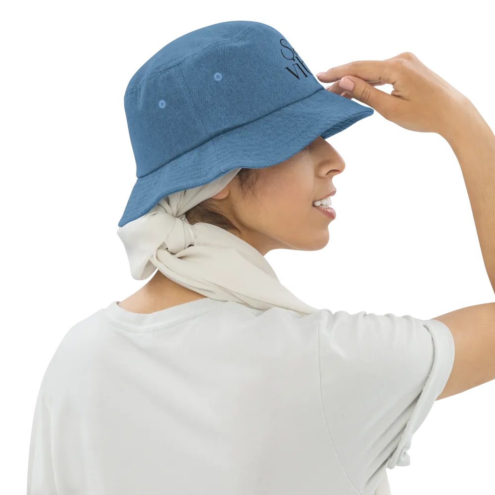540-Safari Hats-Bucket Hat, Capstone Denim Bucket Hat-Cotton-National Great Outdoors Month - Classic Safari Vibes product image (2)