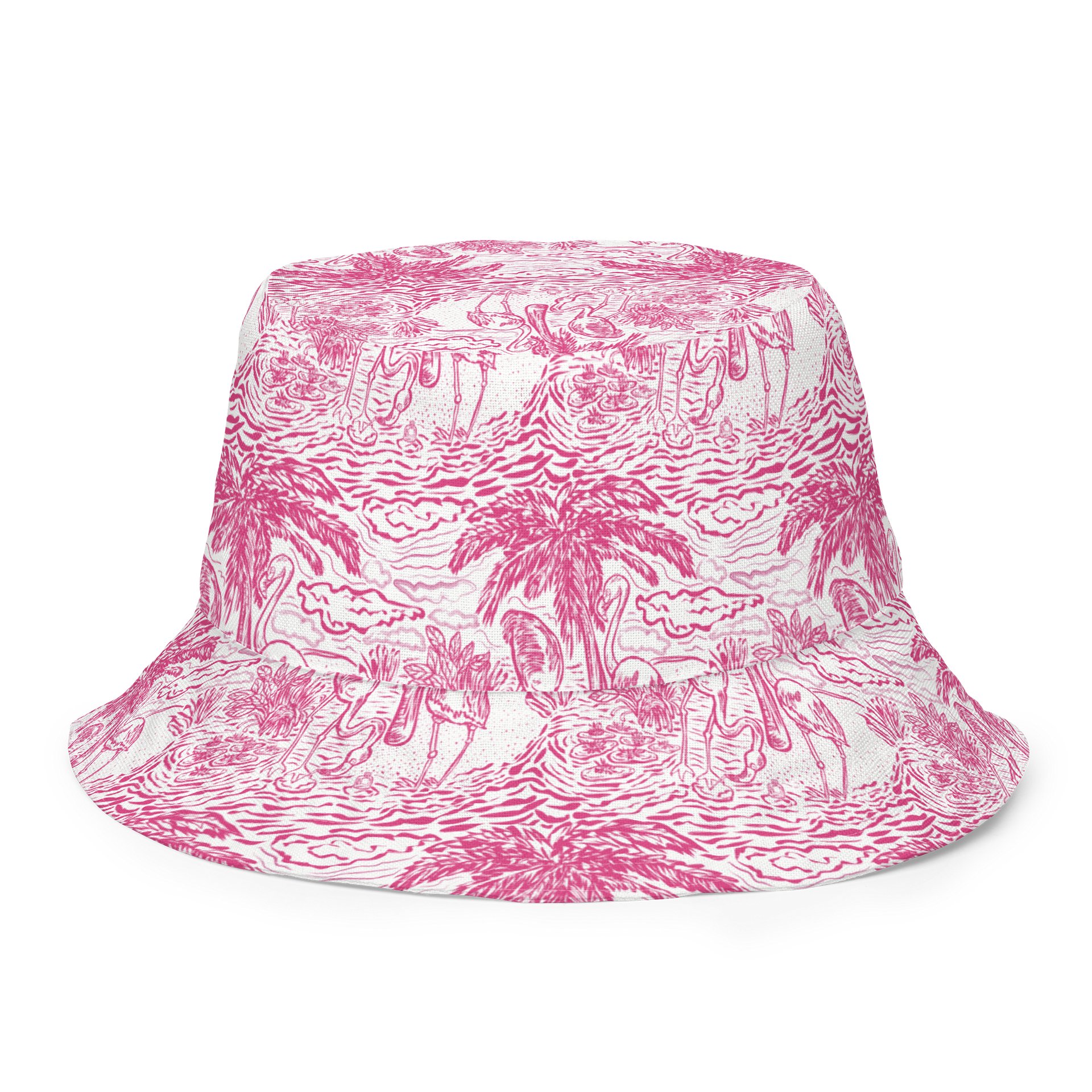 Pink Palm Dream Reversible Bucket Hat product image (8)