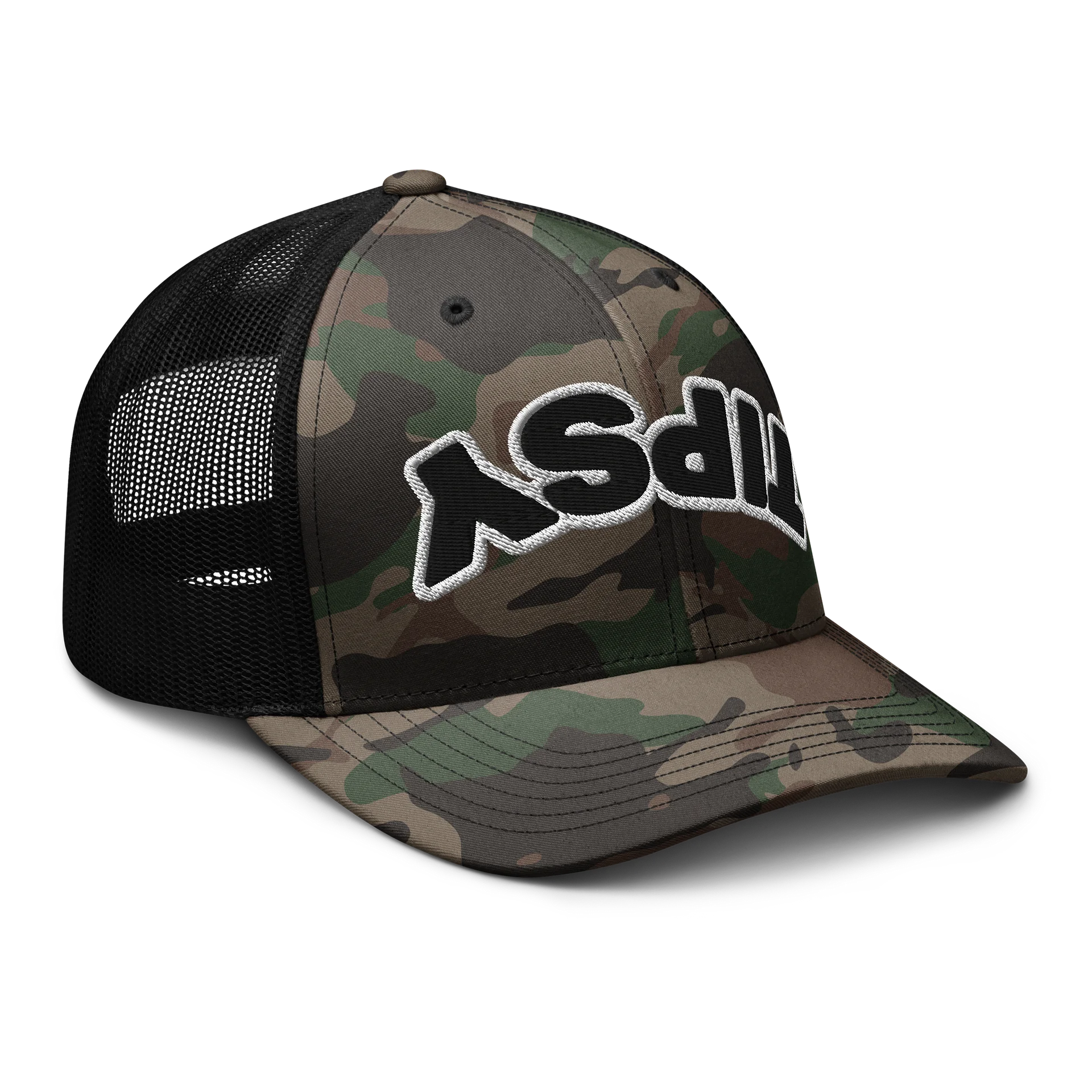 TIPSY Bold Graphic Camouflage Trucker Hat product image (6)