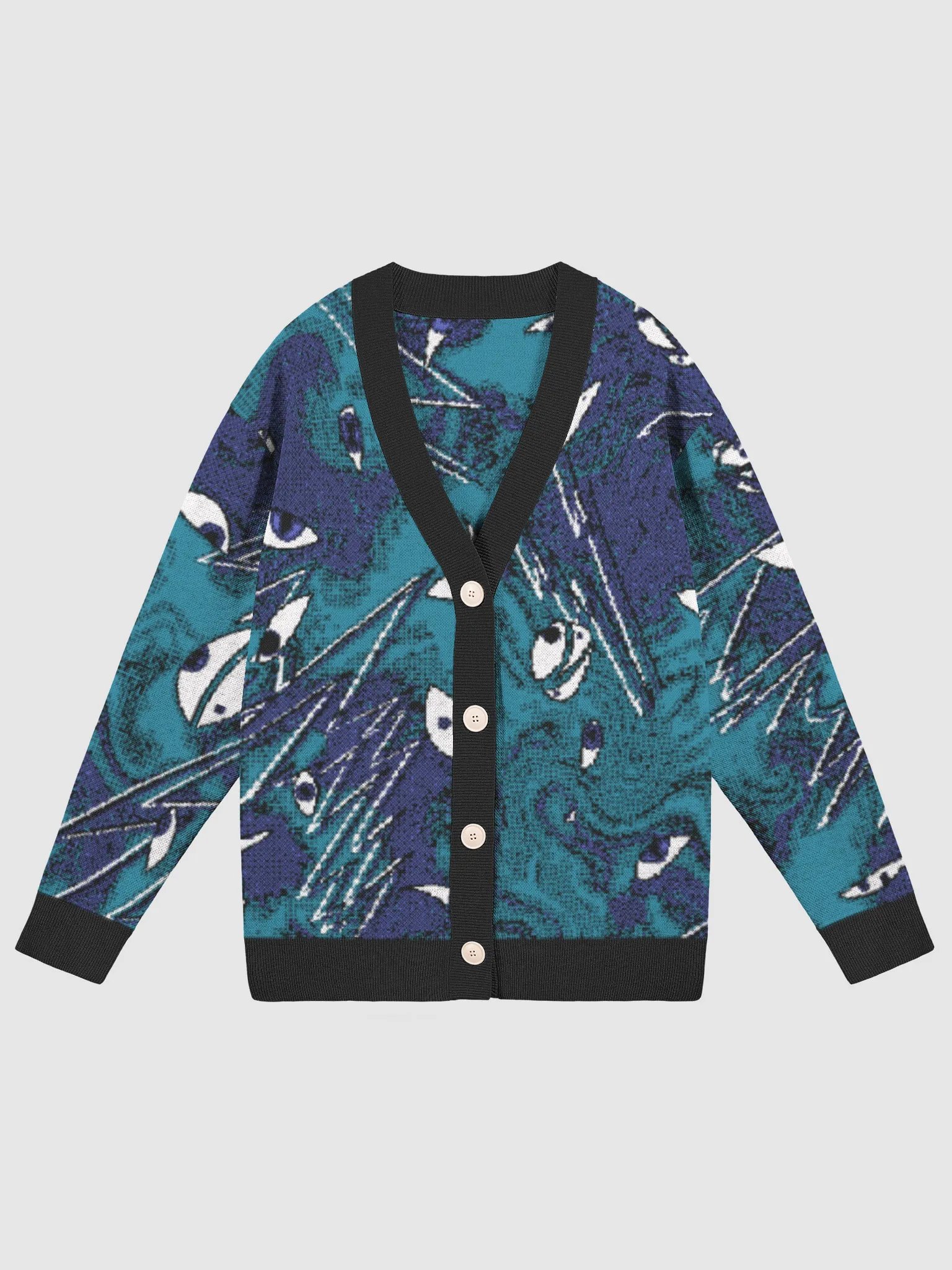 Eyes and Lightning Magic Cardigan (Sober Colours) product image (1)