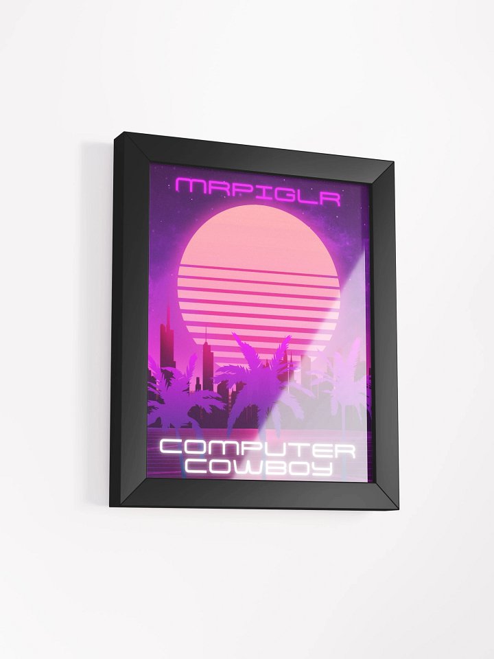 Neon Sun Cityscape Framed Poster product image (2)